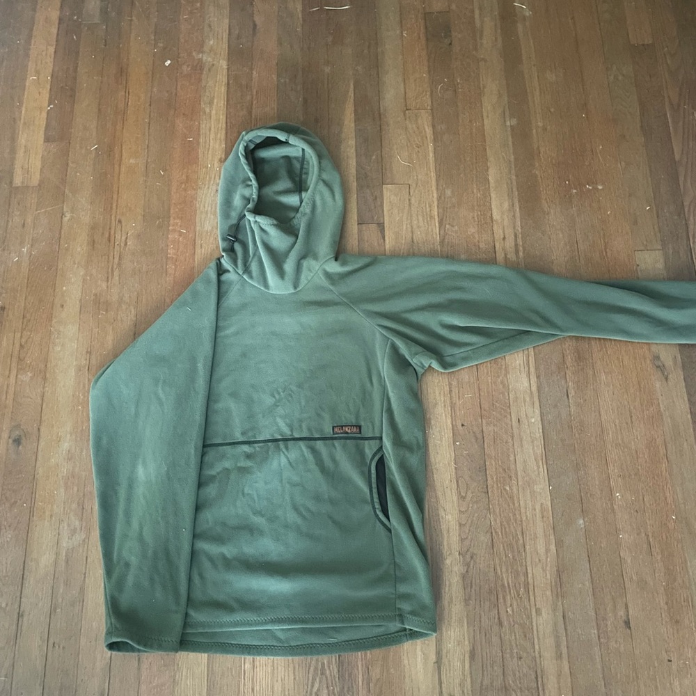 NWOT L Olive green fleece Melanzana V2 wind proof.